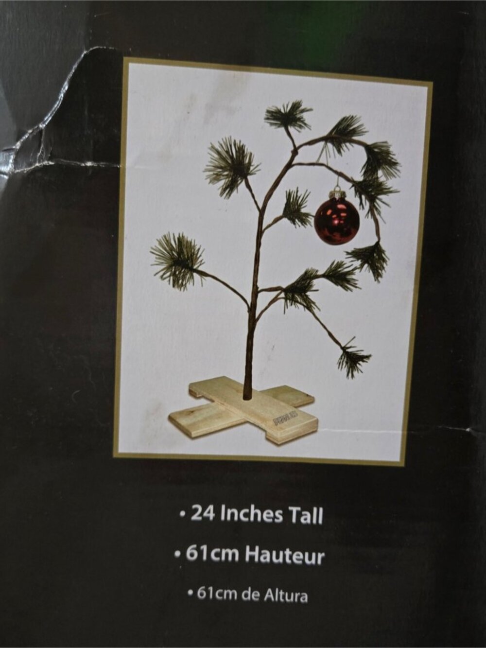 Peanuts Charlie Brown Christmas Tree 24” Tabletop Decoration Display NEW - Picture 7 of 10